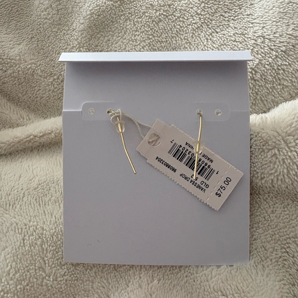 Kendra Scott Gold and Iridescent Hexagon Earrings - Picture 4 of 4